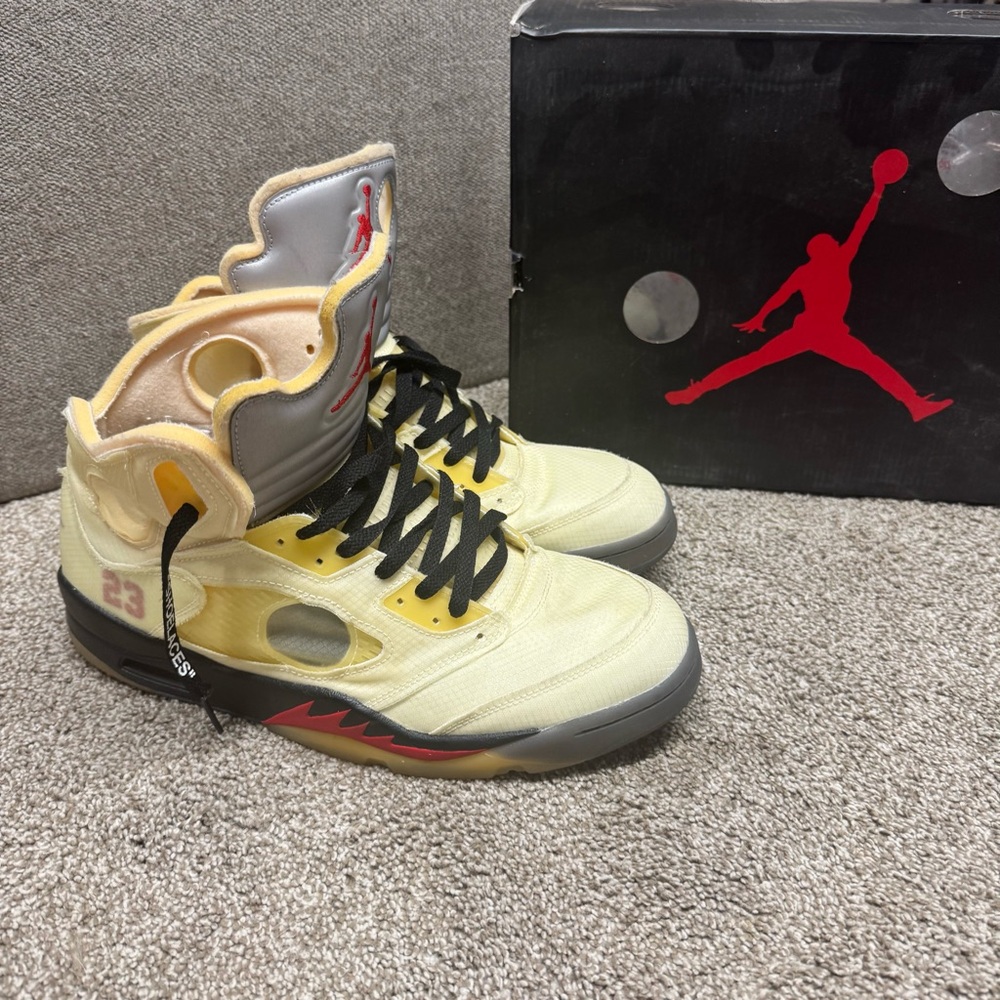 Jordan 5 Off-White ‘Sail’ 2019 Men’s Size 13 Barely Worn